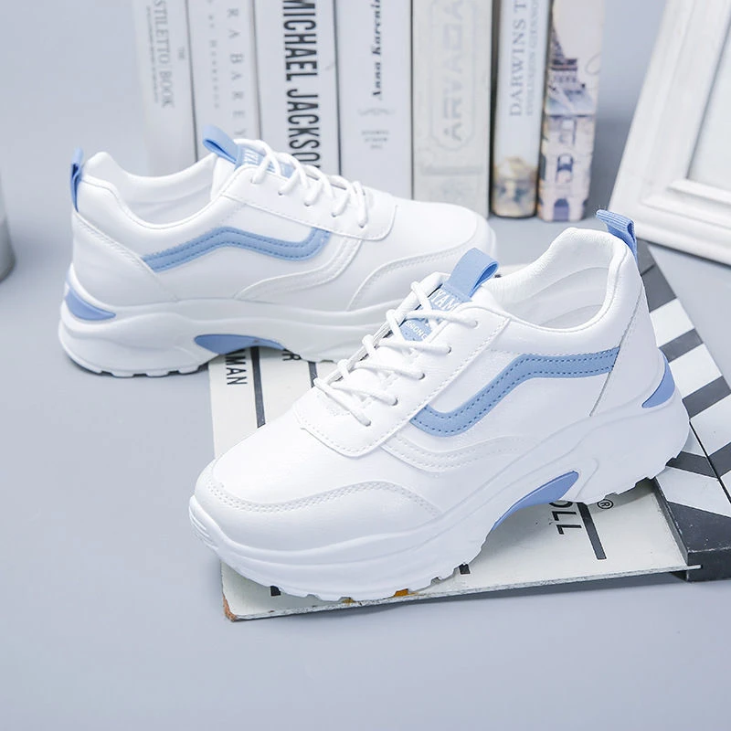 高端时尚百搭女鞋青少年少女小白鞋运动跑步鞋高中初中学生板鞋女