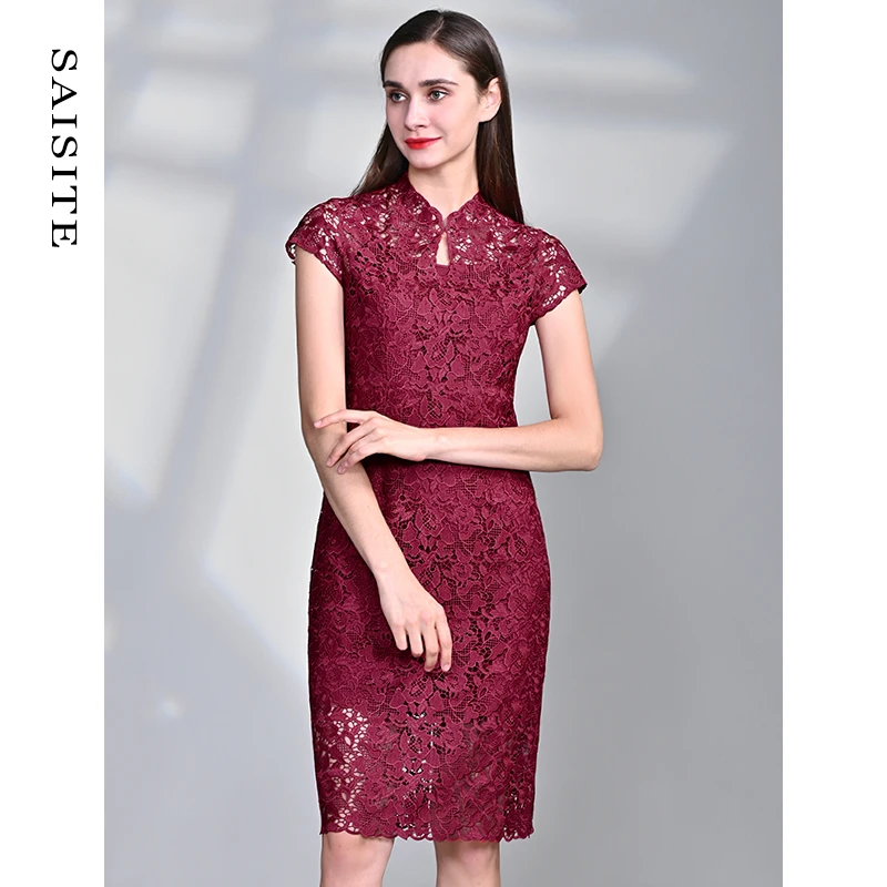 赛斯特女装2022新款夏季短袖中长款连衣裙  F202152