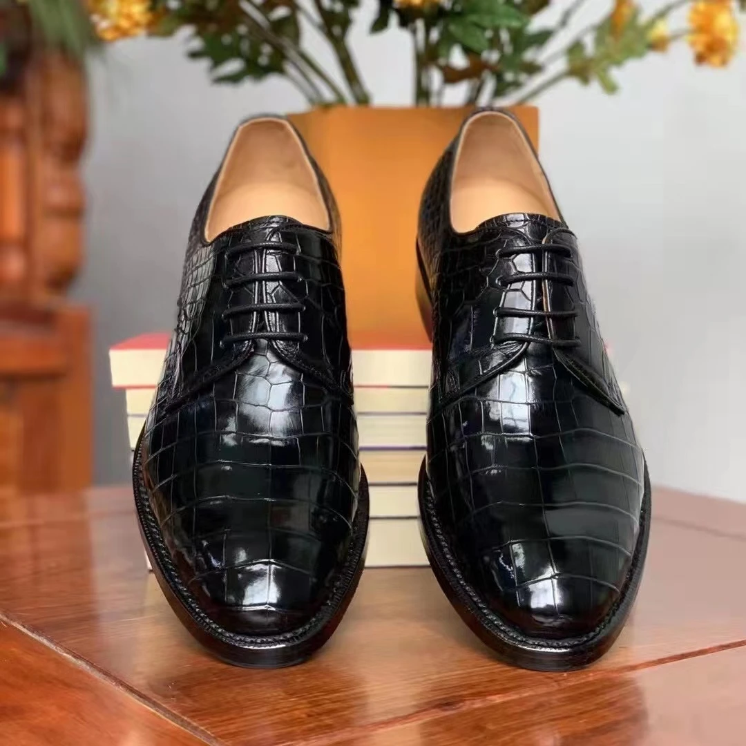 火蚂蚁鳄鱼皮腹皮舒适耐磨商务高端正装鞋93
