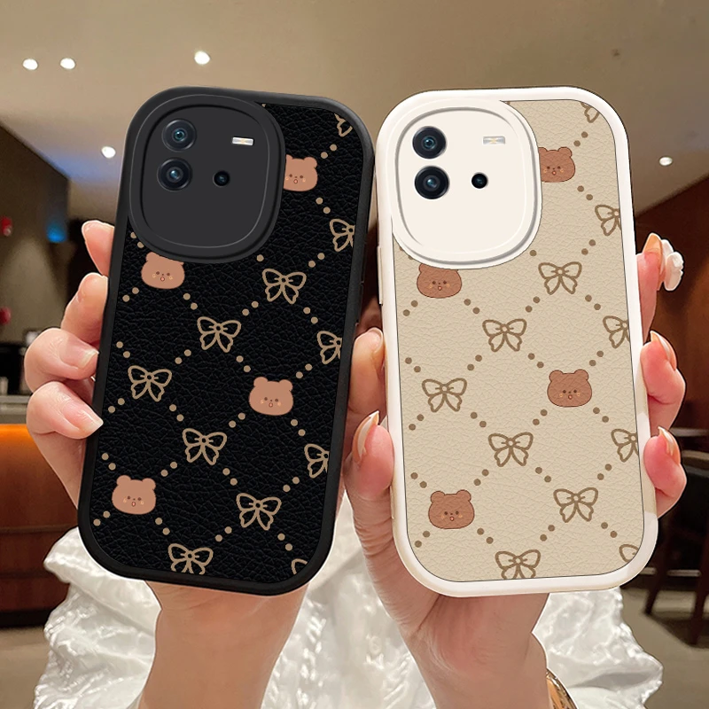 迷你熊iqooneo6手机壳IQOONeo6se高级保护套软壳vivo小羊皮薄男女