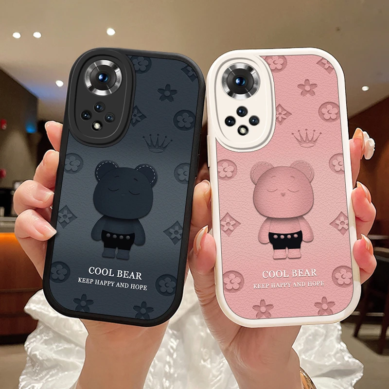 乖巧熊适用华为nova9手机壳nova9pro镜头全包小羊皮女款高级情侣