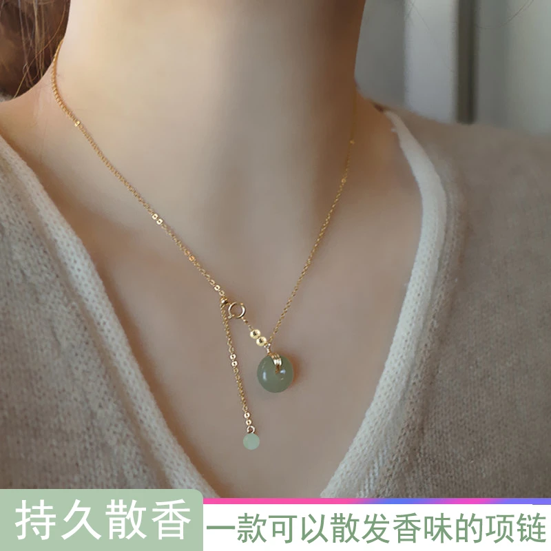 铜合金玻璃项链 香水精油瓶项链香氛香薰瓶