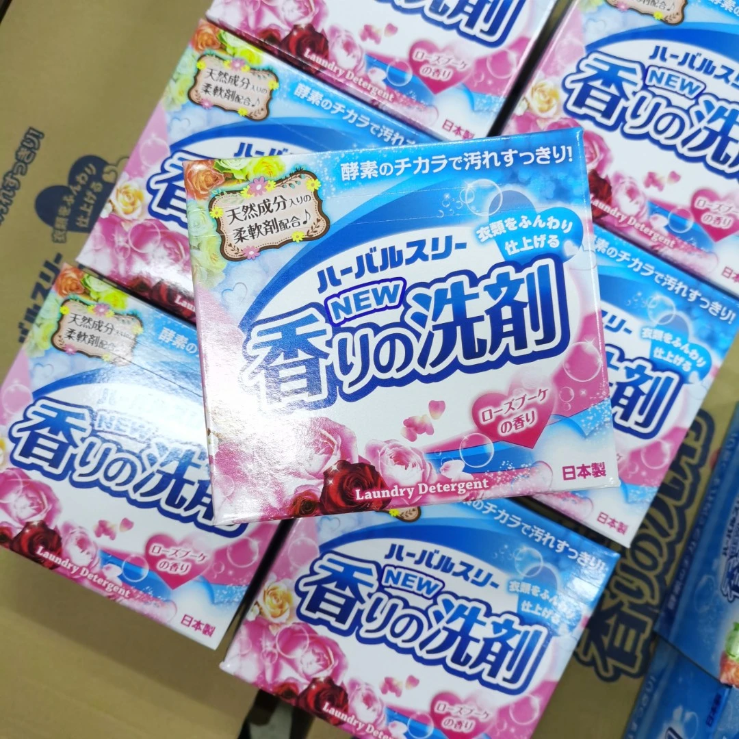 【两件包邮】日本Mitsuei玫瑰花香洗衣粉800g含柔顺剂