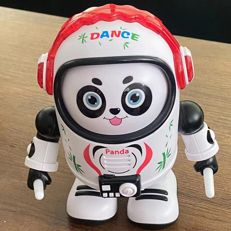 儿童电动玩具灯光音乐跳舞机器人太空鸭熊猫宝宝男女孩0--2-3礼物