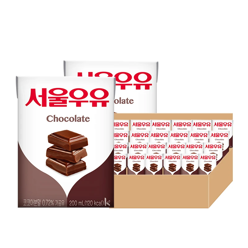寿尔乳业寿尔巧克力味牛奶200ml韩国原装进口灭菌新鲜香浓早餐