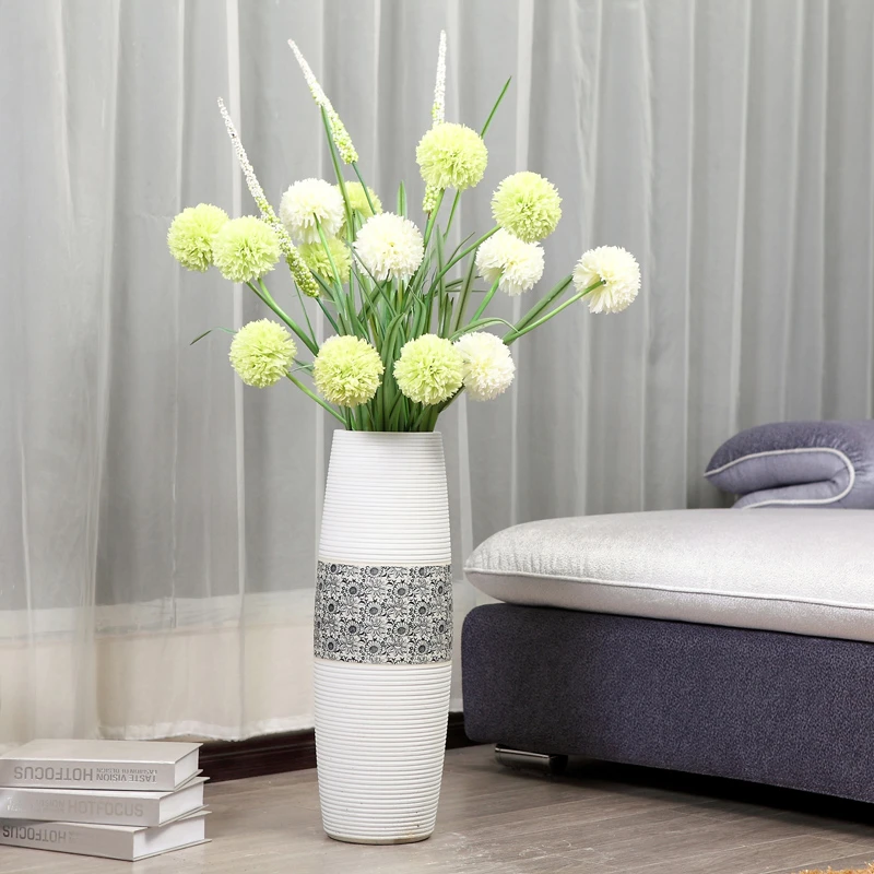 落地瓶手工水晶花插花瓶景德陶瓷客厅装饰摆件样板间民宿创意抽象