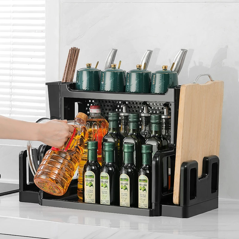 落地神器多层刀架厨房置物架家用多功能调味料用品大全壁挂调料架
