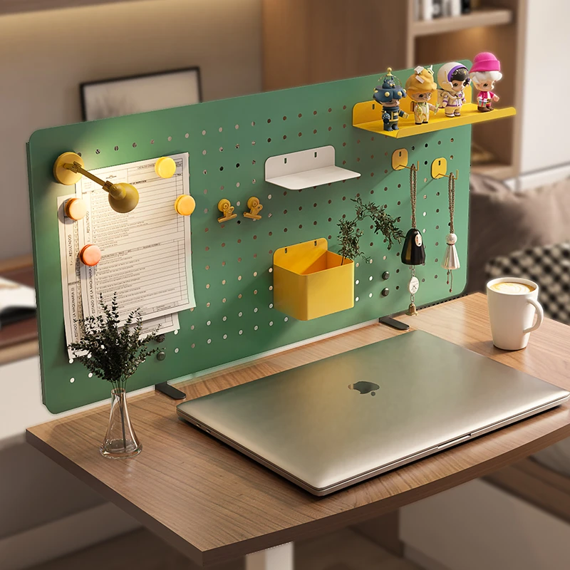 桌面洞洞板置物架免打孔可立办公室办公桌好物儿童学习书桌收纳墙
