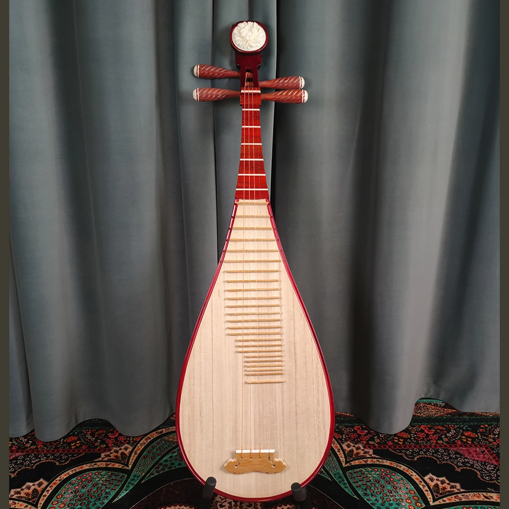 精品上漆花梨轴手工琵琶/背板整料/新手/专业演奏乐器琵琶琴