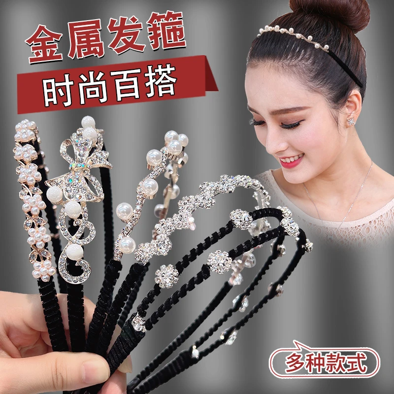 儿童发箍女夏季网红2025新款珍珠头箍压发夹子头饰发卡高端发饰