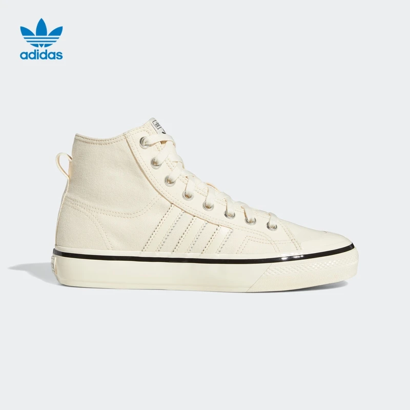 阿迪达斯三叶草男女高帮经典帆布鞋adidas NIZZA HI RF 74 GX8347