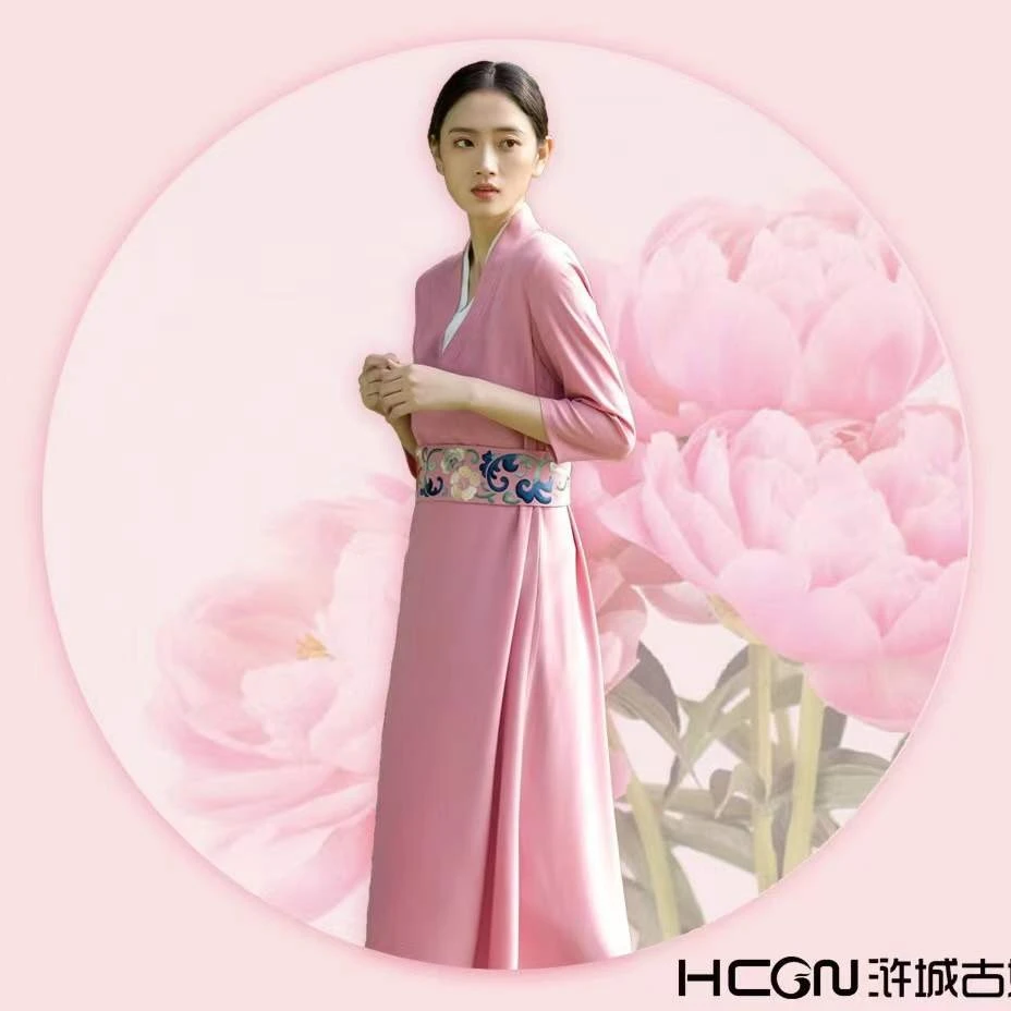 hcgn/浒城古娘早班样衣链接针织连衣裙-YYWG1016298