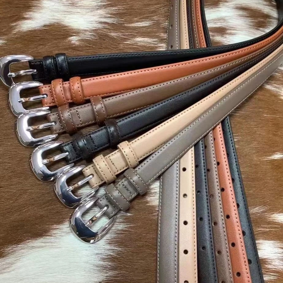 浒城古娘直播福利复古女士皮带简约时尚真皮成人带扣腰带YD0926