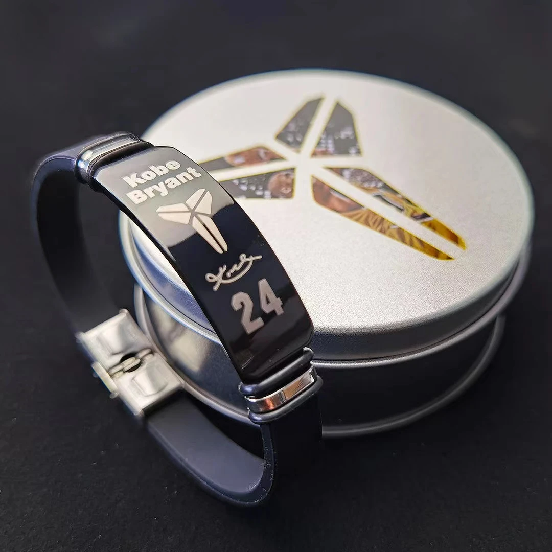 篮球手环球星钛钢金属硅胶可调节手环科比詹姆斯库里礼物球迷用品