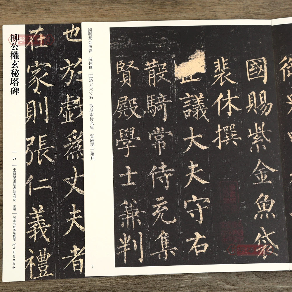 柳公权玄秘塔碑哑光平铺繁体旁注传世书法碑帖原碑原帖柳体楷书
