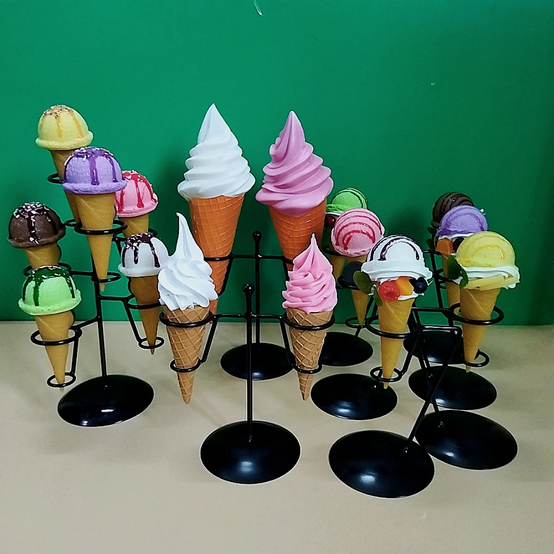 仿真冰淇淋模型假雪糕冰激凌蛋筒食物摆件拍摄道具店铺橱窗装饰品