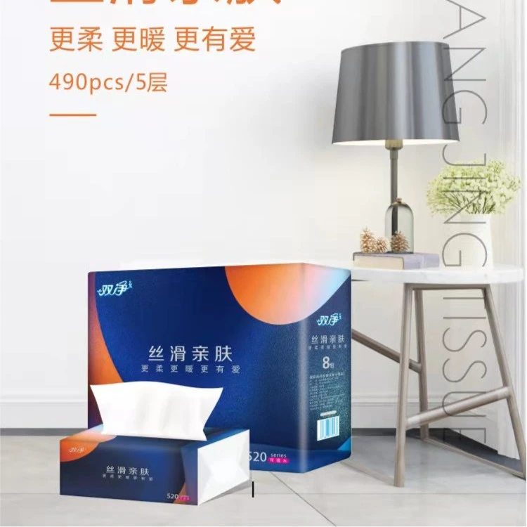 双净丝滑亲肤纸巾抽纸整箱批发包邮大码家用餐巾纸干湿两用5层