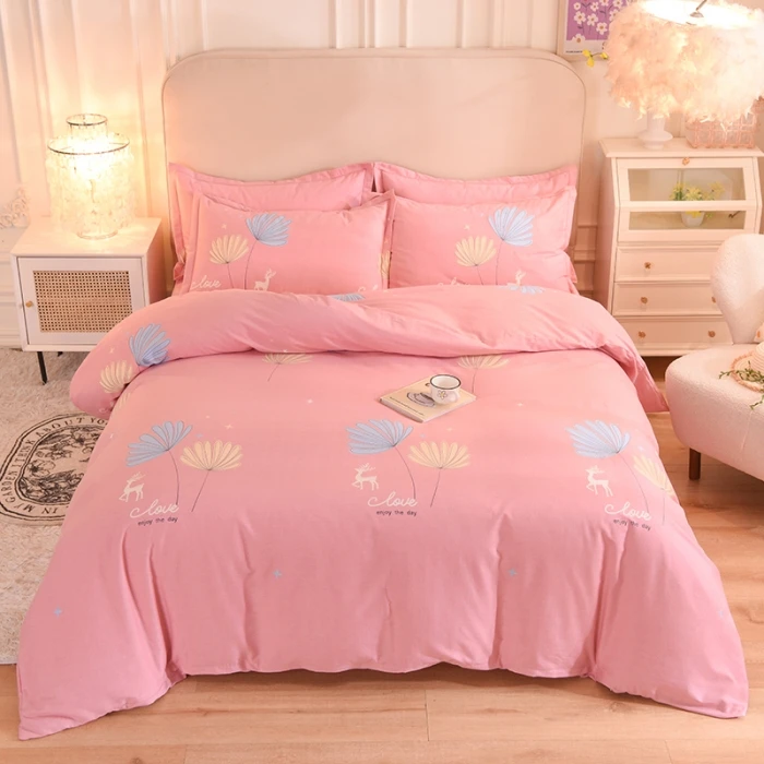 春夏斜纹纯棉全棉加厚四件套床上用品2022新款