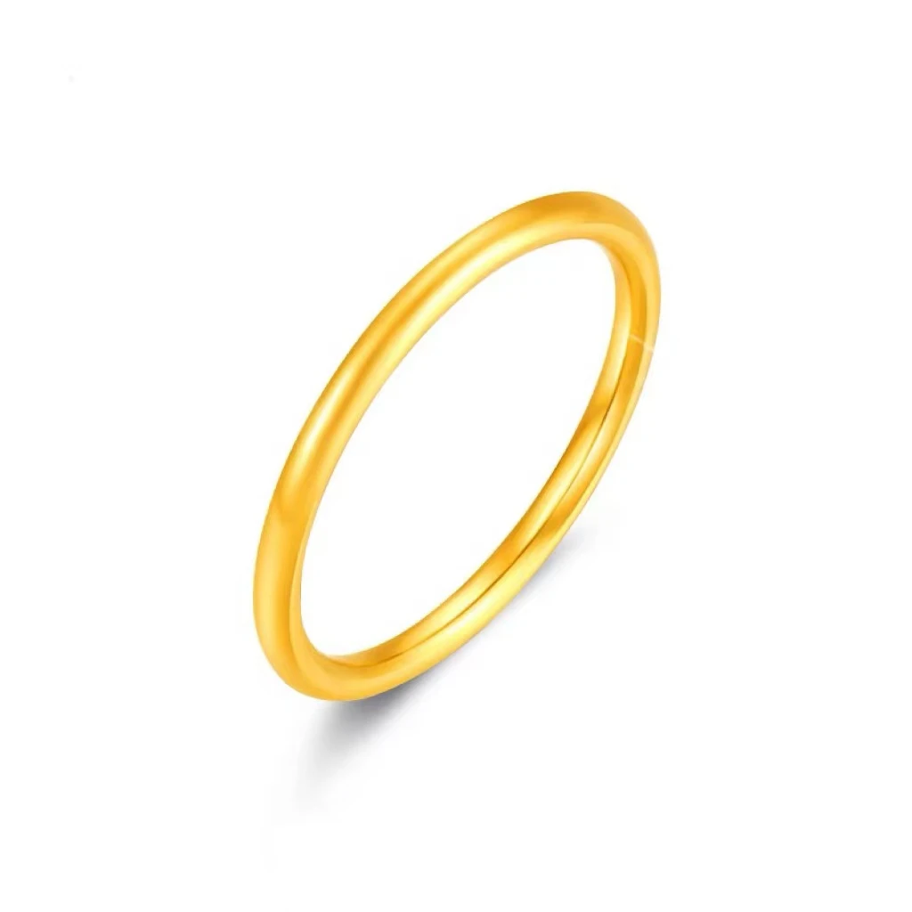 古丽兰 5G足金999素圈时尚简约亮面戒指 GLL