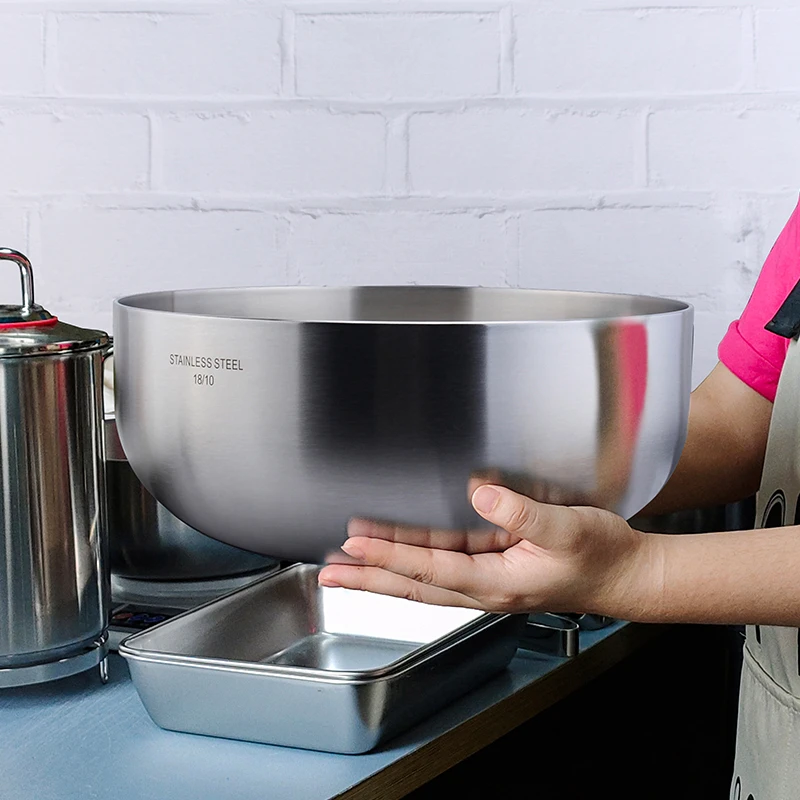 30CM三层钢一体成型和面盆 高11.7CM重1.7KG壁厚2.5MM