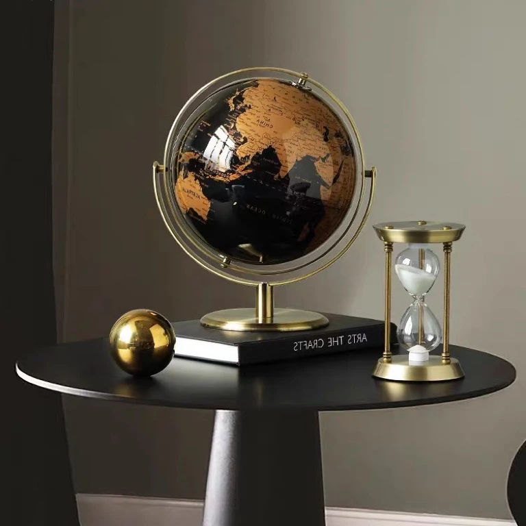 蛇年新款办公室电视柜装饰地球仪摆件轻奢高档客厅桌面书房酒柜
