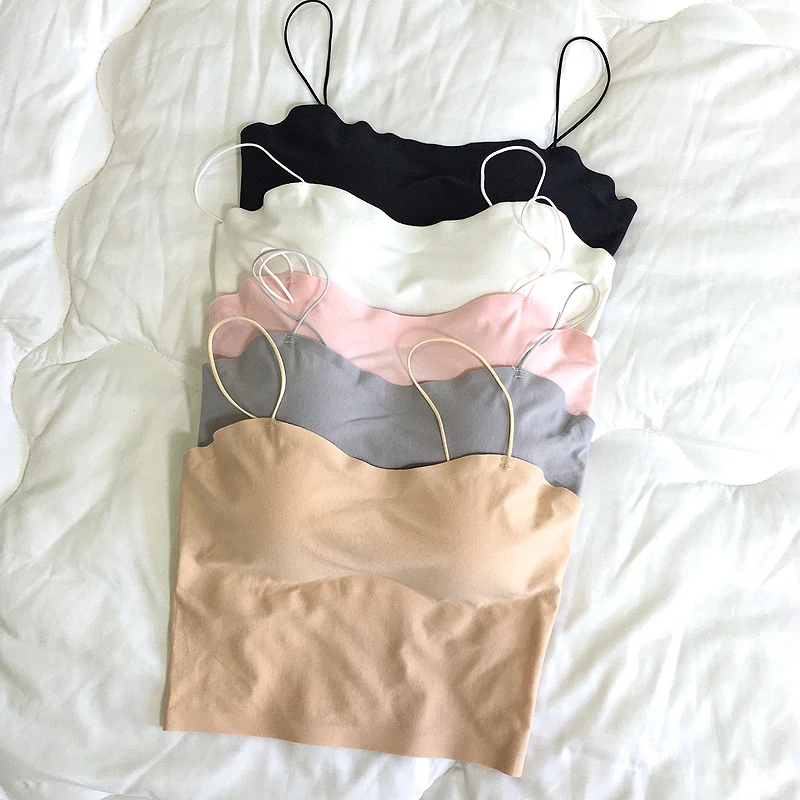 短款舞蹈服女一体式无钢圈内搭抹胸吊带背心现代古典芭蕾练功服