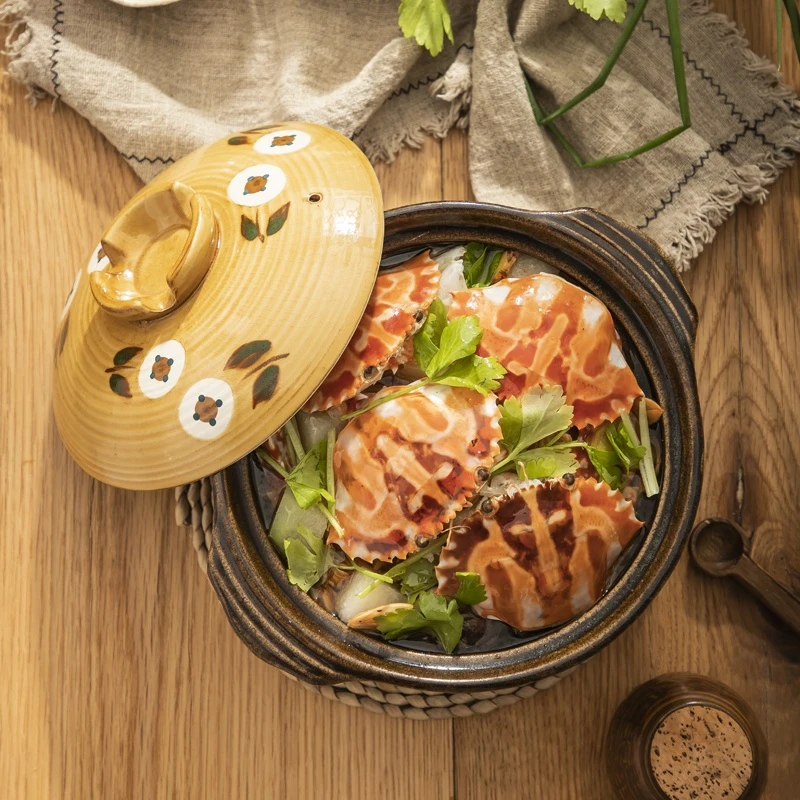 【直播间专属-朝颜】2升粗陶土锅口径22cm锅身高度9cm 燃气电陶炉