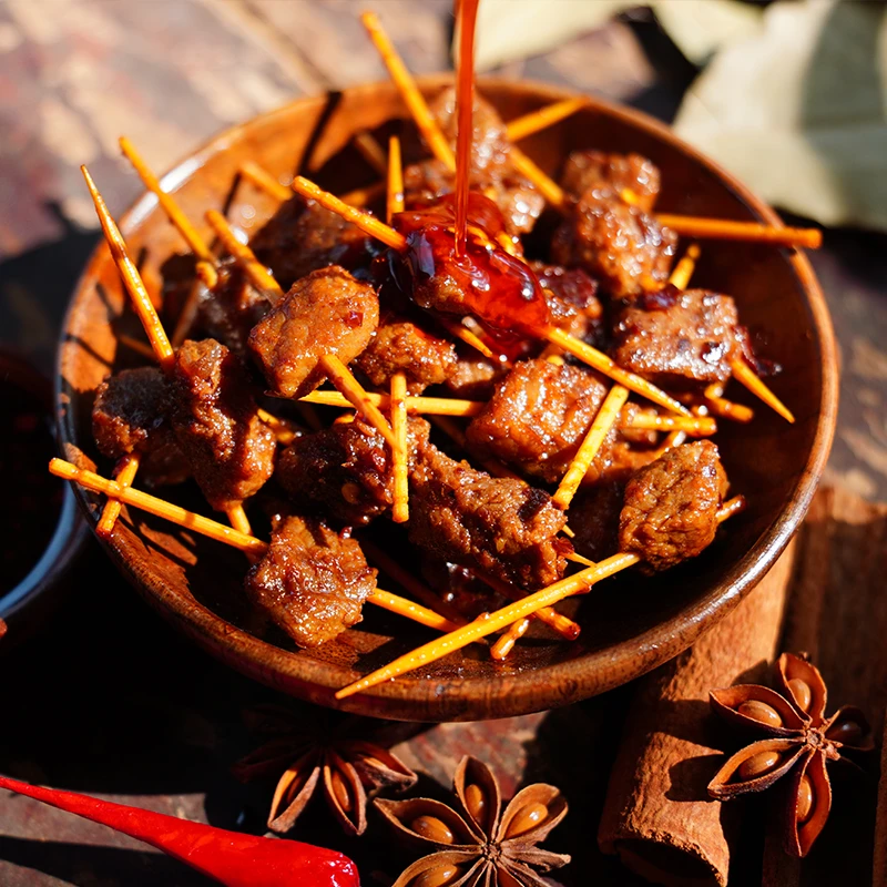 湖南特产鲜香麻辣招牌牙签牛肉4包装（75克/包）特色手工健康熟食