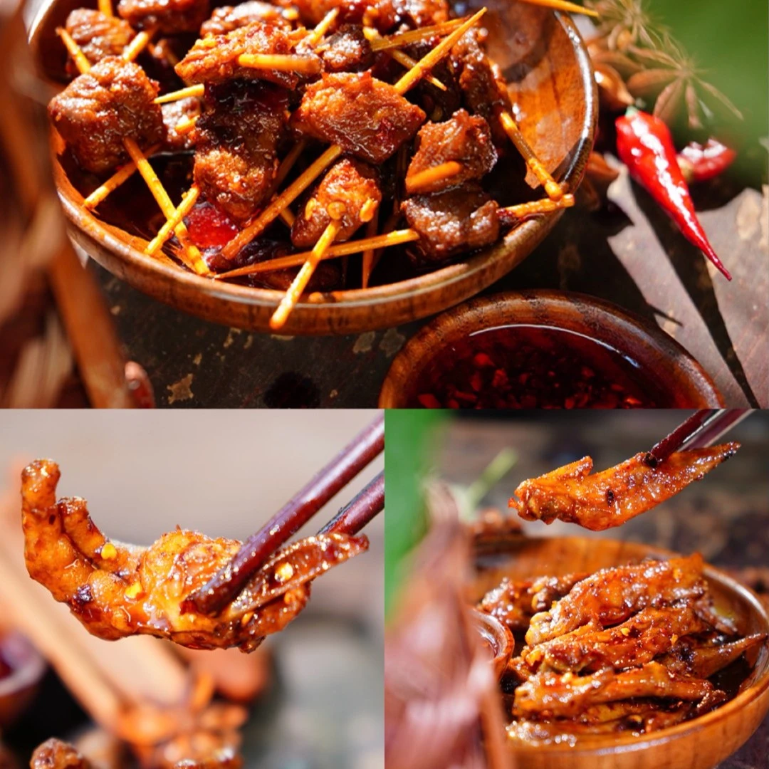 辣味喵嗨套餐(牙签牛肉2包150克+香辣鸡爪130克+香酥鸡翅130克）