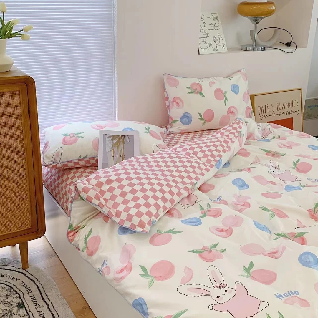 新款精梳全棉嵌绳款四件套（卡通系列）