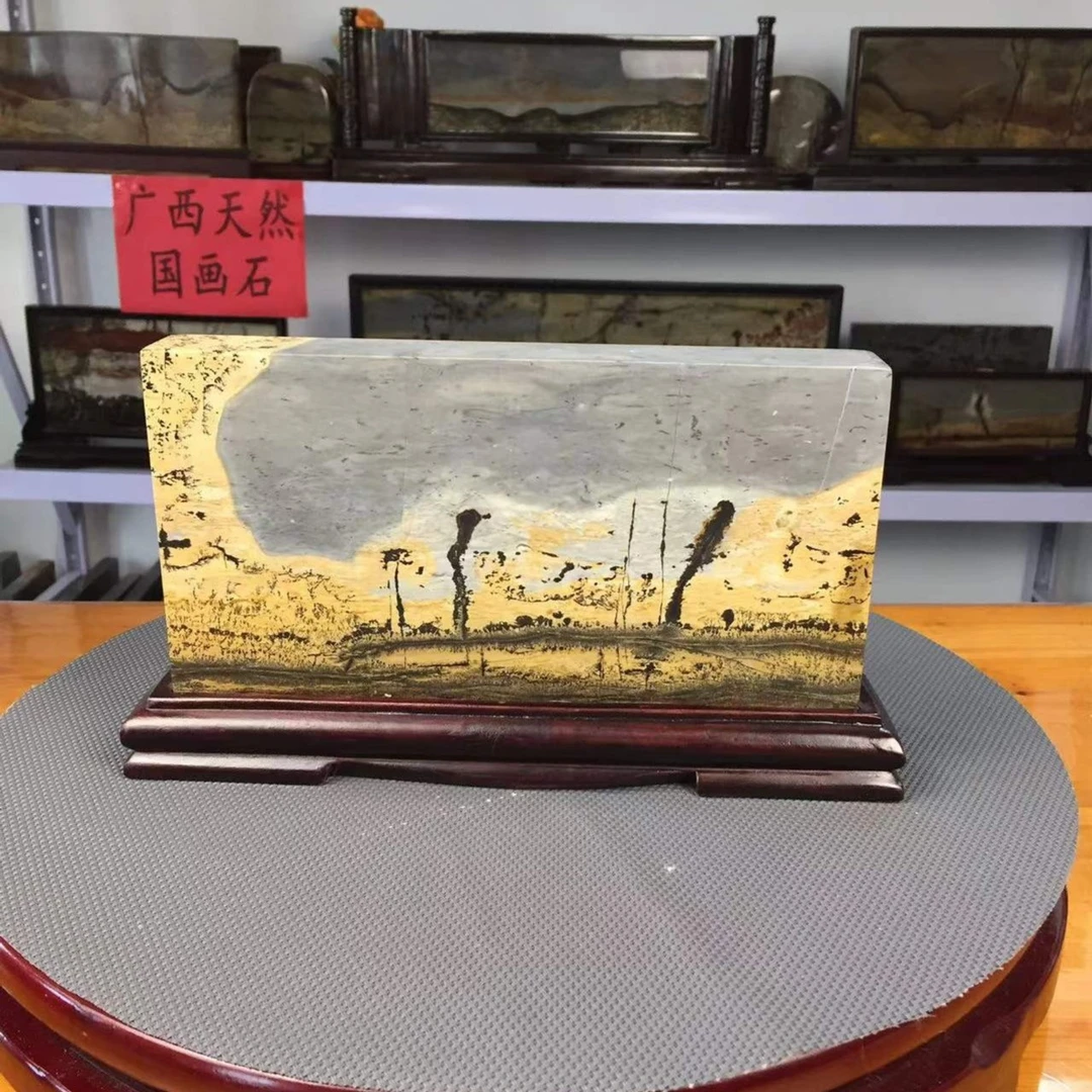 广西宇智国画石摆件