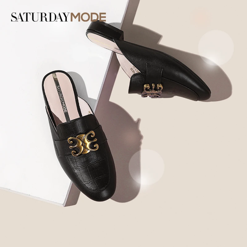 【店】 SATURDAYMODE春夏穆勒鞋休闲通勤半拖鞋MD21110D38