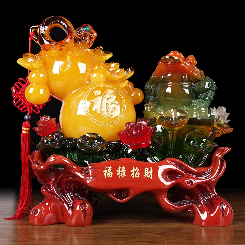 善灵阁葫芦金蟾摆件吉祥家居客厅装饰品开业乔迁送礼收银台摆设