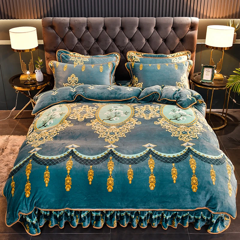 【新品上架】2022新款加厚牛奶绒四件套床裙款