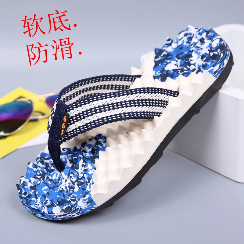 人字拖男夏季外穿个性迷彩橡胶防滑软底个性凉拖男士室外沙滩拖鞋