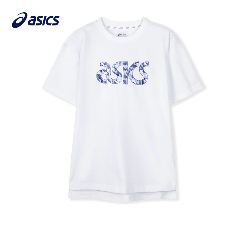 Asics亚瑟士正品儿童夏女童圆领棉运动短袖T恤332221174083