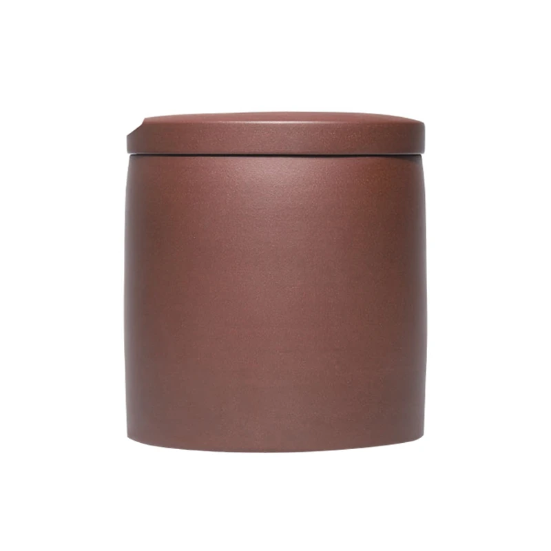 【百年利永】直筒七饼藏茶罐  宜兴原矿紫泥   口径22.7cm高24cm