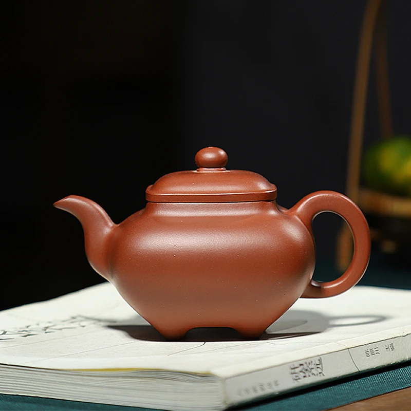 [百年利永四方传炉]紫砂壶清水泥/青灰段手工经典器型利永藏