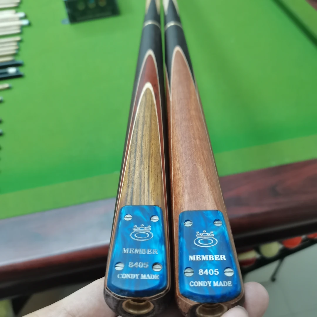 奥秘台球杆蓝牌中式会员杆白蜡木斯诺克三节杆小头杆免漆球杆套装
