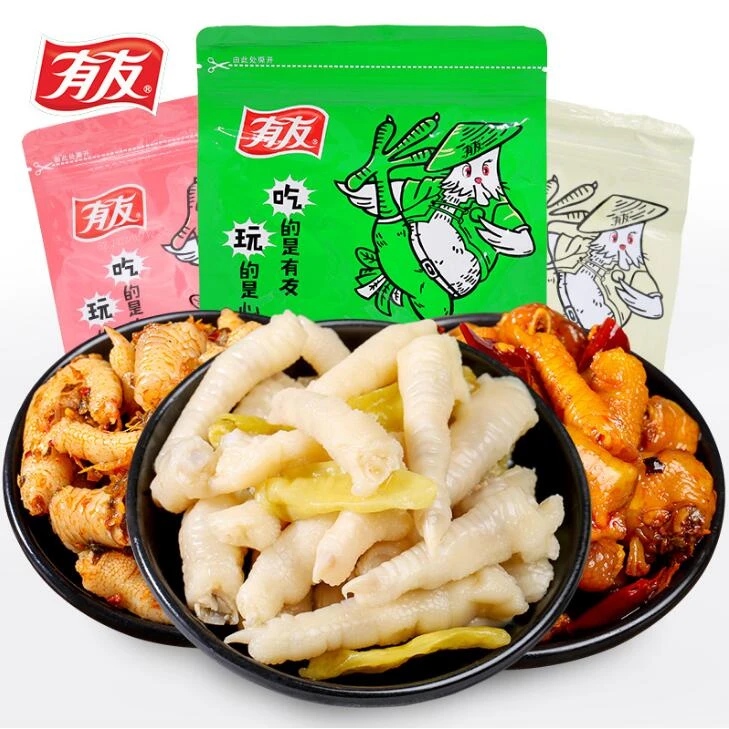 有友泡椒凤爪重庆特产山椒椒香多口味网红鸡爪小零食大包装230g