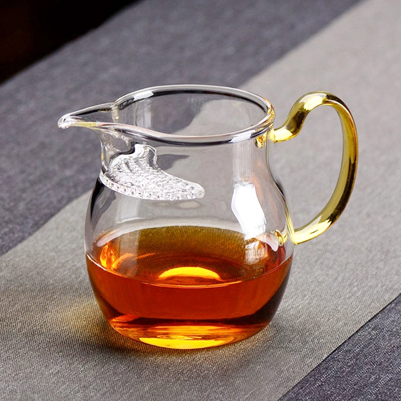 加厚玻璃月牙公道杯匀杯耐热冲茶器带过滤一体泡茶杯大容量分茶器
