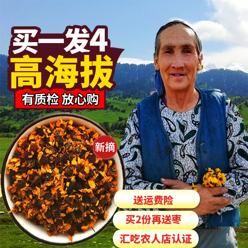 昆仑雪菊花天山血菊新疆特产正品40克无农药无熏硫无添加【买一发4