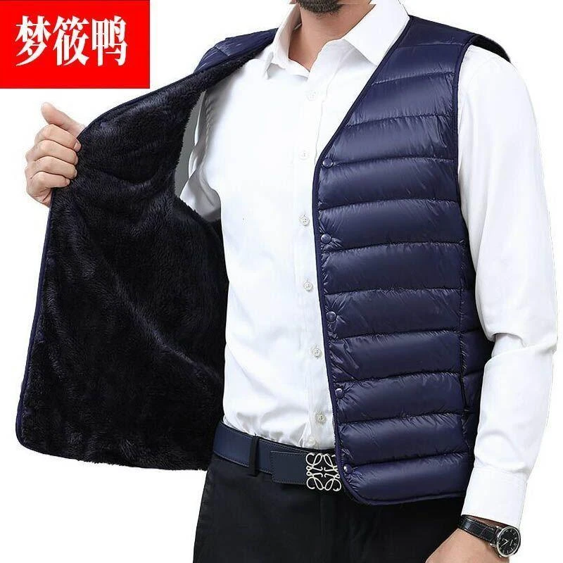 新款男士加绒男马甲 爸爸装男士坎肩保暖时尚A007
