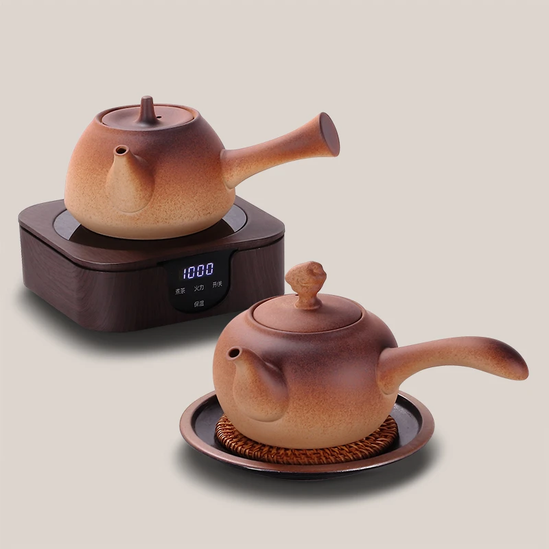 陶瓷烧水茶壶可明火家用中式功夫茶泡茶陶壶陶土侧把壶煮水壶茶炉