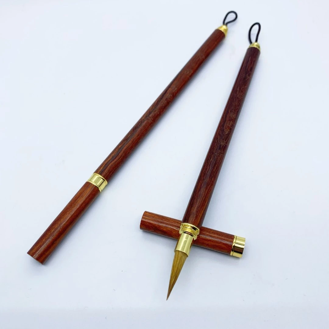 【玲珑】2支 出锋1.9cm 作品小楷毛笔 带帽行囊毛笔  国画书法
