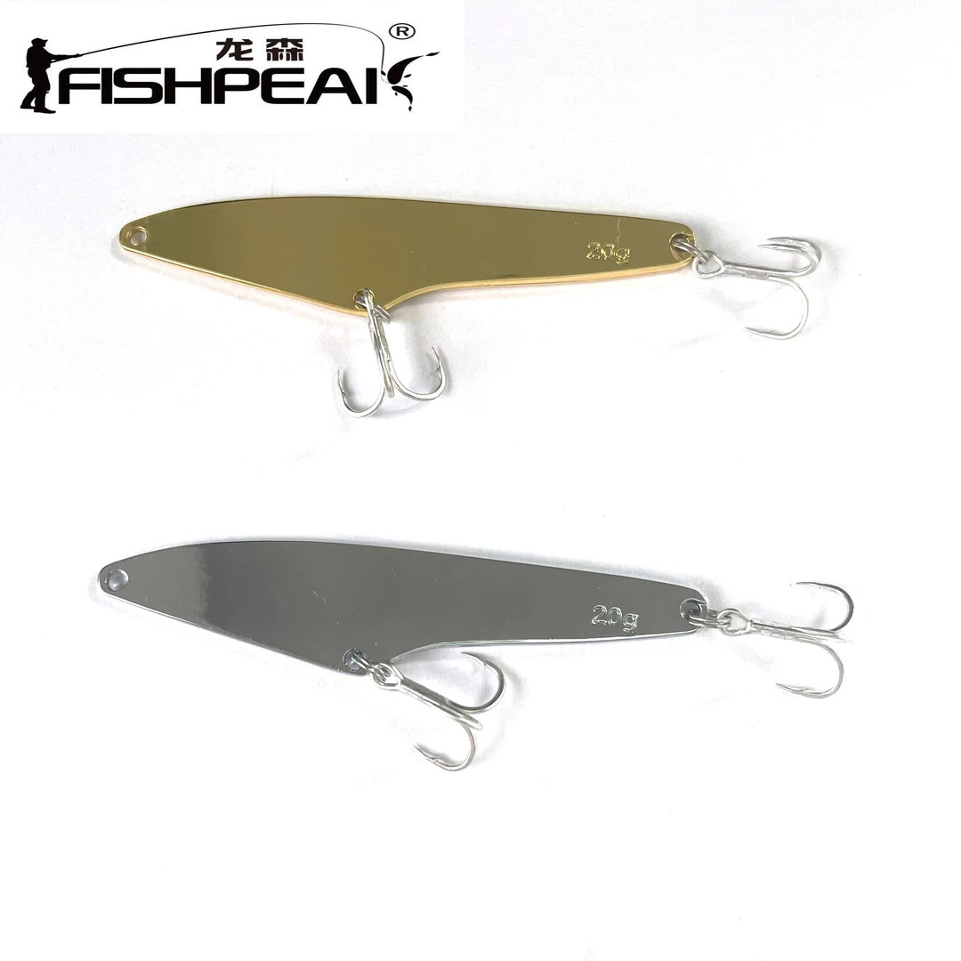 龙森大刀饵5-20克远投铁板金银远投亮片路亚饵翘鲈鳡鲶黑假鱼饵