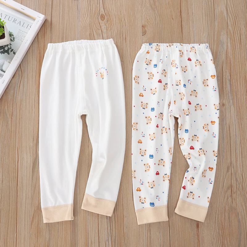 2条装儿童秋裤纯棉单条小孩睡裤男宝宝棉毛裤衬裤打底长裤线裤