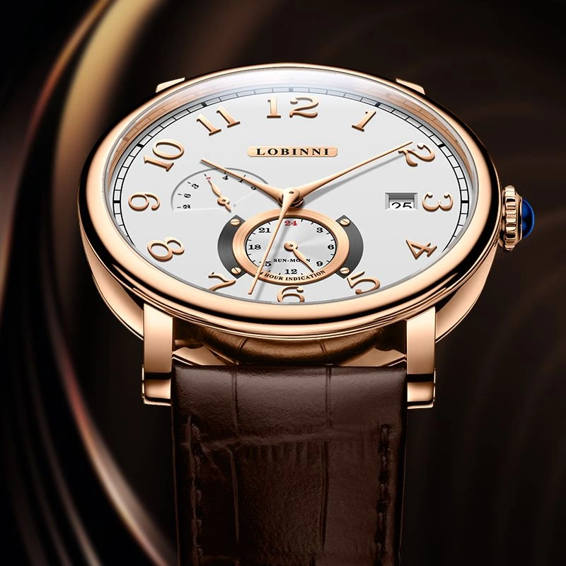 【罗宾尼旗舰】简约经典男士商务休闲手表男机械表全自动男表9223