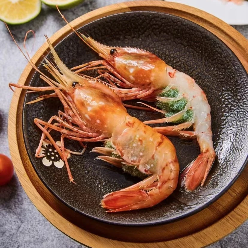 俄罗斯船冻白牡丹虾刺身虾500g