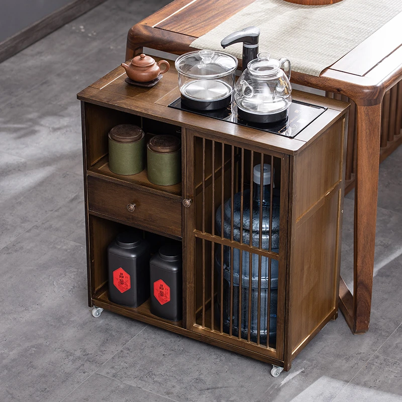 移动茶水柜家用客厅小茶台办公室泡茶一体茶桌边柜茶车烧水壶茶几